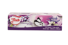 FLORA PERFUMED FACIAL TISSUE 2PLY 160 SHEETS - FRESH