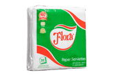 FLORA PAPER SERVIETTES 1PLY 50 SHEETS