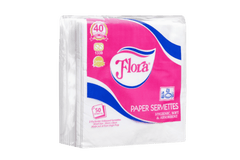 FLORA PAPER SERVIETTES 2PLY 50 SHEETS