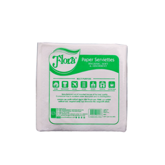 FLORA PAPER SERVIETTES 1PLY 50 SHEETS