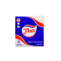 FLORA PAPER SERVIETTES 1PLY 25 SHEETS