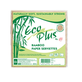 ECO PLUS BY FLORA BAMBOO PAPER SERVIETTES 1PLY 100 SHEETS