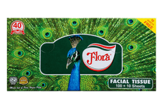 FLORA FACIAL TISSUE 2PLY 100 SHEETS
