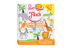 FLORA PARTY FACIAL TISSUE 2PLY 70 SHEETS