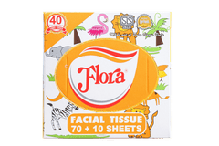 FLORA PARTY FACIAL TISSUE 2PLY 70 SHEETS