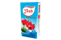 FLORA HANDKERCHIEF TISSUE 2PLY 15 SHEETS