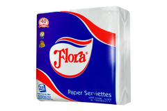FLORA PAPER SERVIETTES 1PLY 25 SHEETS