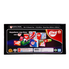 FLORA FACIAL TISSUE 2PLY 100 SHEETS
