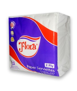 Flora Paper Serviette 100 Sheets (2ply)