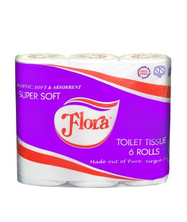 Flora Toilet Tissue 6 Rolls Pack