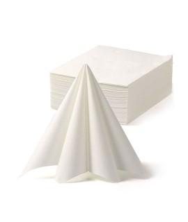 Flora Dinner Napkins 50 Sheets (White)