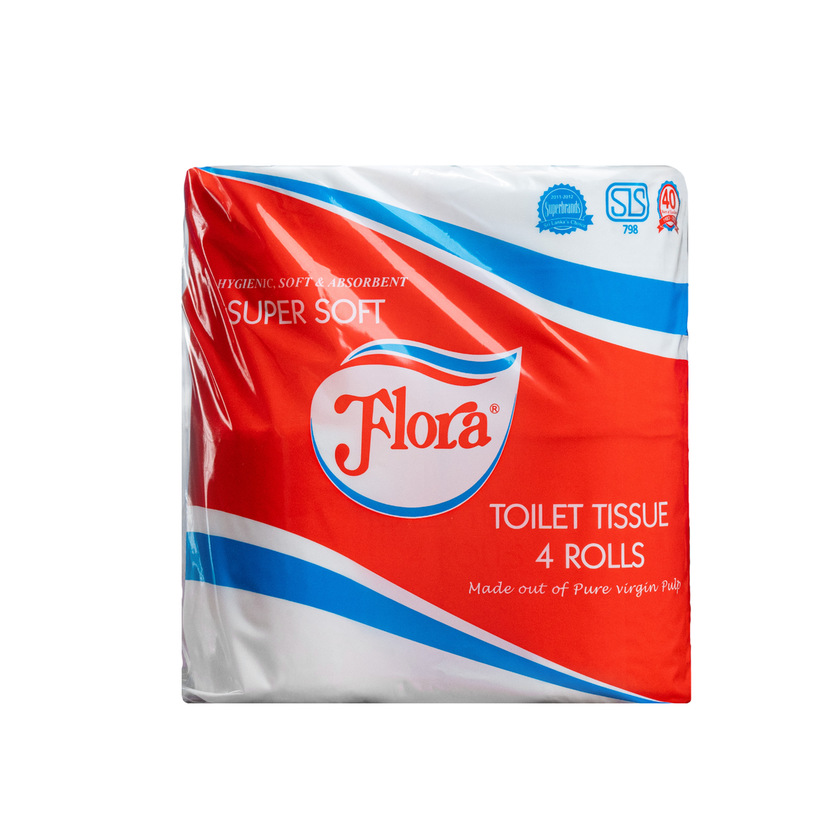 FLORA TOILET PAPER ROLL 2PLY 310 SHEETS - FOUR PACK