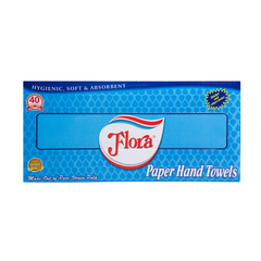 FLORA PAPER HAND TOWEL 1PLY 90 SHEETS
