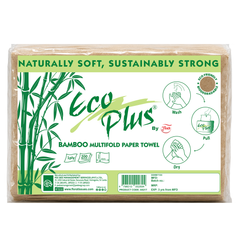 ECO PLUS BY FLORA BAMBOO MULTI-FOLD PAPER TOWEL 1PLY 200 SHEETS