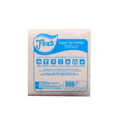 FLORA PAPER SERVIETTES 1PLY 100 SHEETS