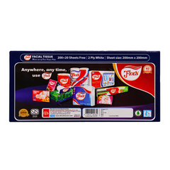 FLORA FACIAL TISSUE 2PLY 200 SHEETS