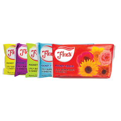 FLORA POCKET TISSUE 2PLY 10 SHEETS
