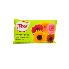 FLORA POCKET TISSUE 2PLY 10 SHEETS