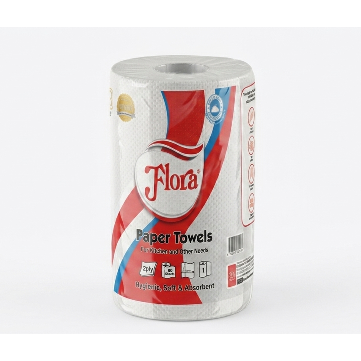 FLORA KITCHEN PAPER TOWEL ROLL 2PLY 60 SHEETS - SINGLE