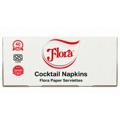 FLORA COCKTAIL PAPER SERVIETTES 2PLY 250 SHEETS