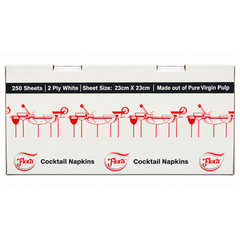 FLORA COCKTAIL PAPER SERVIETTES 2PLY 250 SHEETS