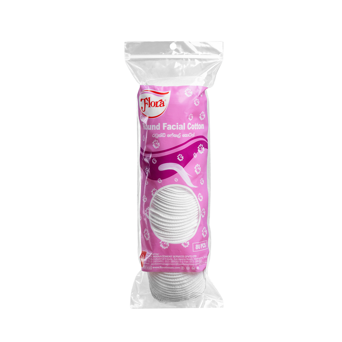 FLORA ROUND FACIAL COTTON 80
