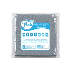 FLORA COLOR PAPER SERVIETTES 1PLY 100 SHEETS