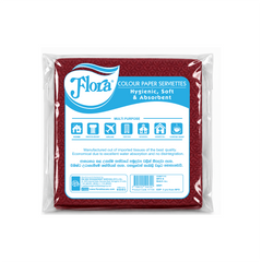 FLORA COLOR PAPER SERVIETTES 1PLY 100 SHEETS