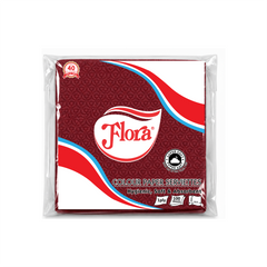 FLORA COLOR PAPER SERVIETTES 1PLY 100 SHEETS