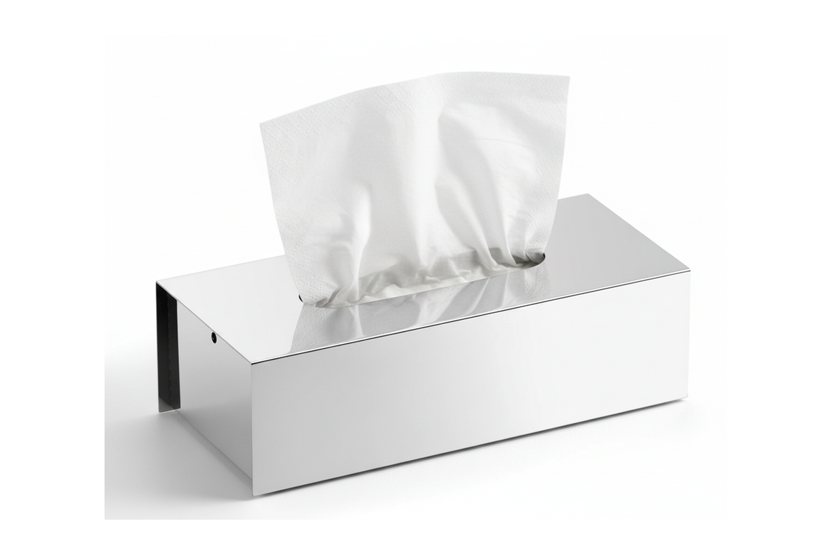 FACIAL TISSURE PAPER DISPENSER STAINLESS STEEL