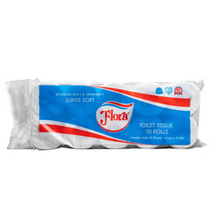 FLORA TOILET PAPER ROLL 2PLY 310 SHEETS - TEN PACK
