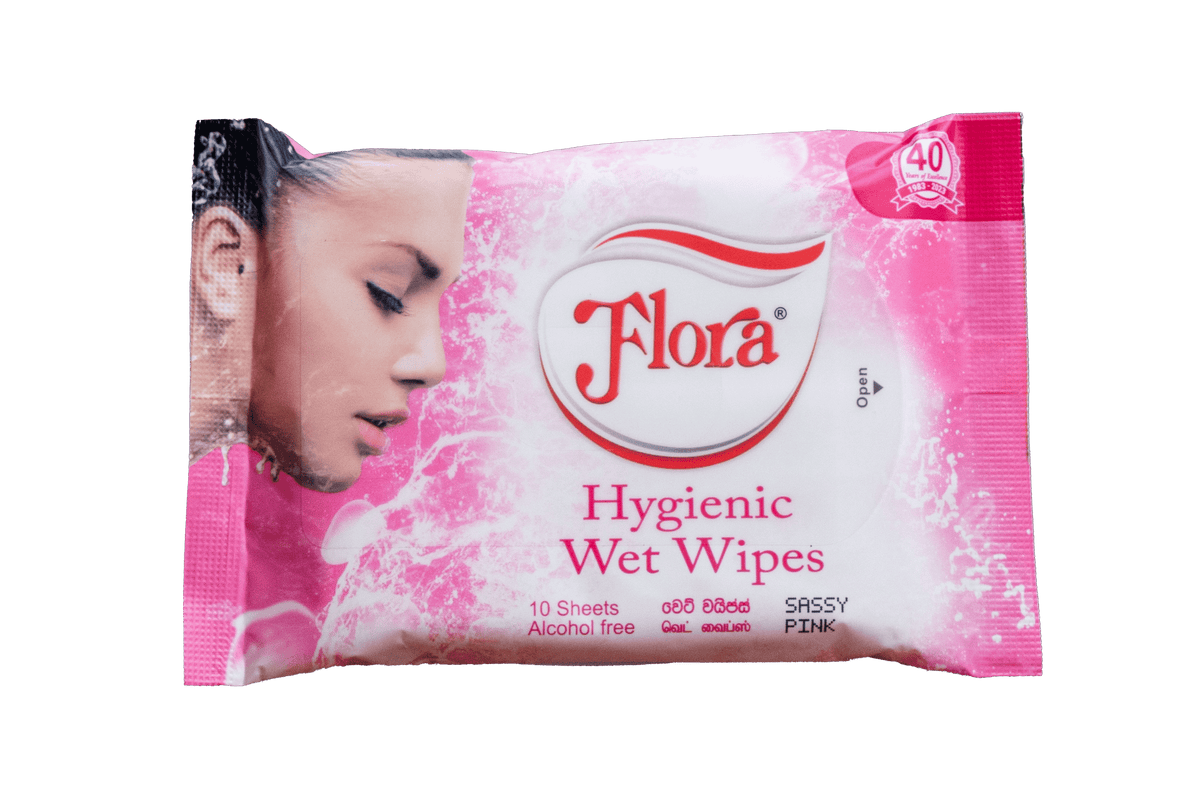 FLORA WET WIPES 1PLY 10 SHEETS