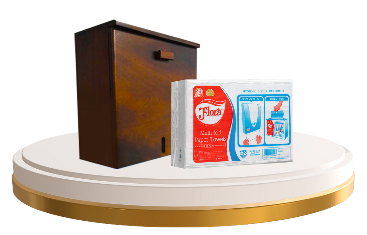 MULTI-FOLD PAPER TOWEL WOODEN DISPENSER BUNDLE 10%